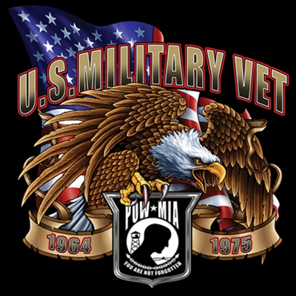 US Military Vet POW-MIA T-Shirt - Picture 3 of 3